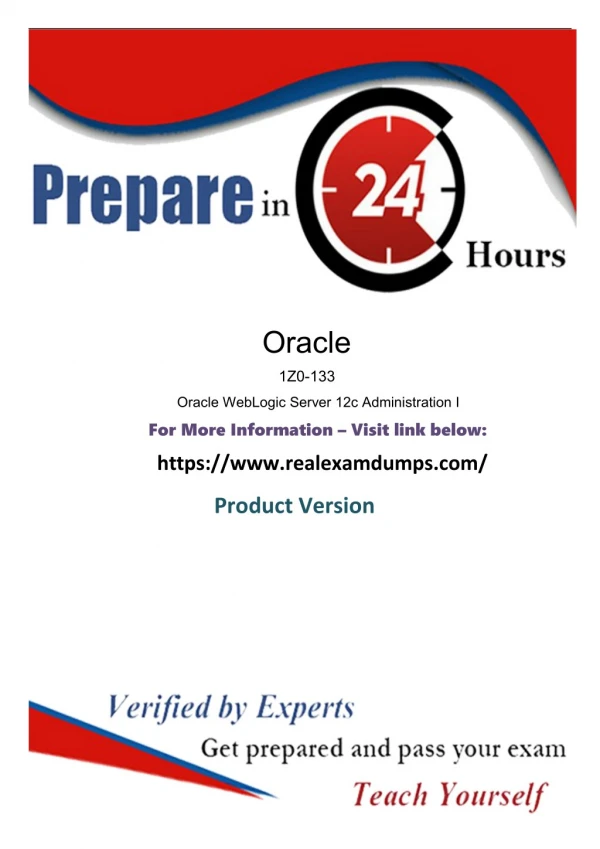 Oracle 1z0-133 Dumps With Real Exam Question Answers - Realexamdumps.com