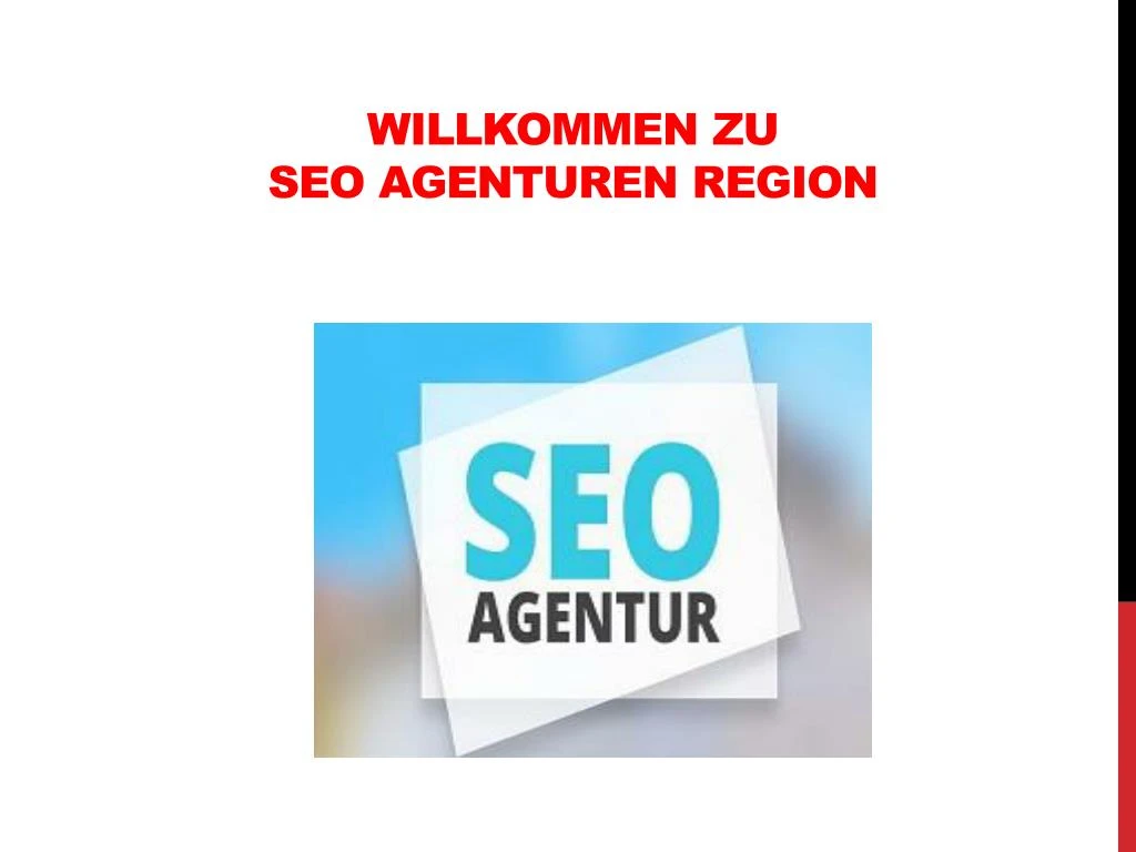 willkommen zu seo agenturen region