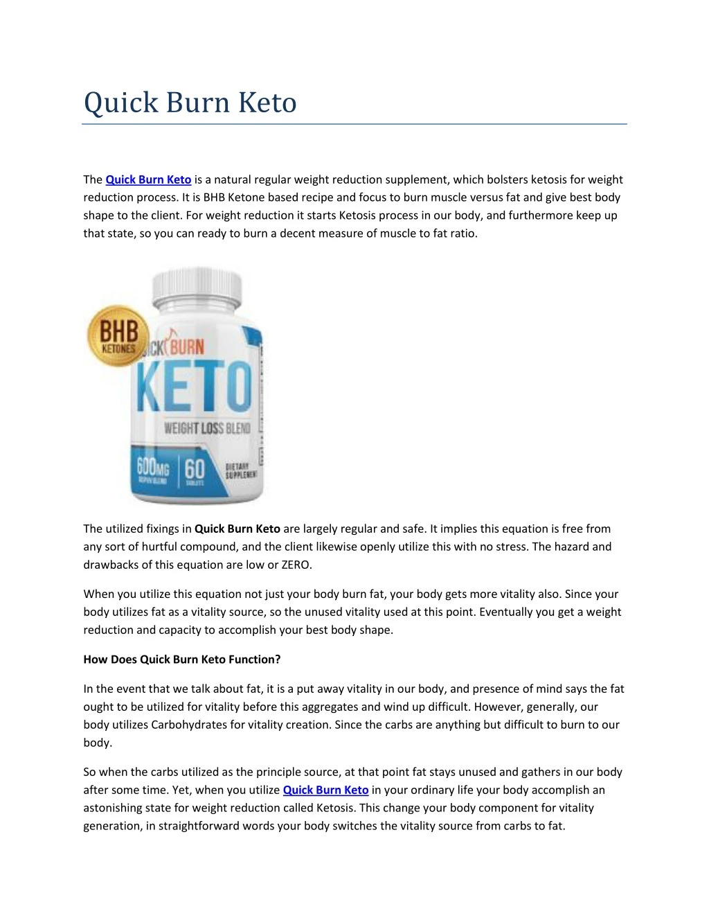 quick burn keto