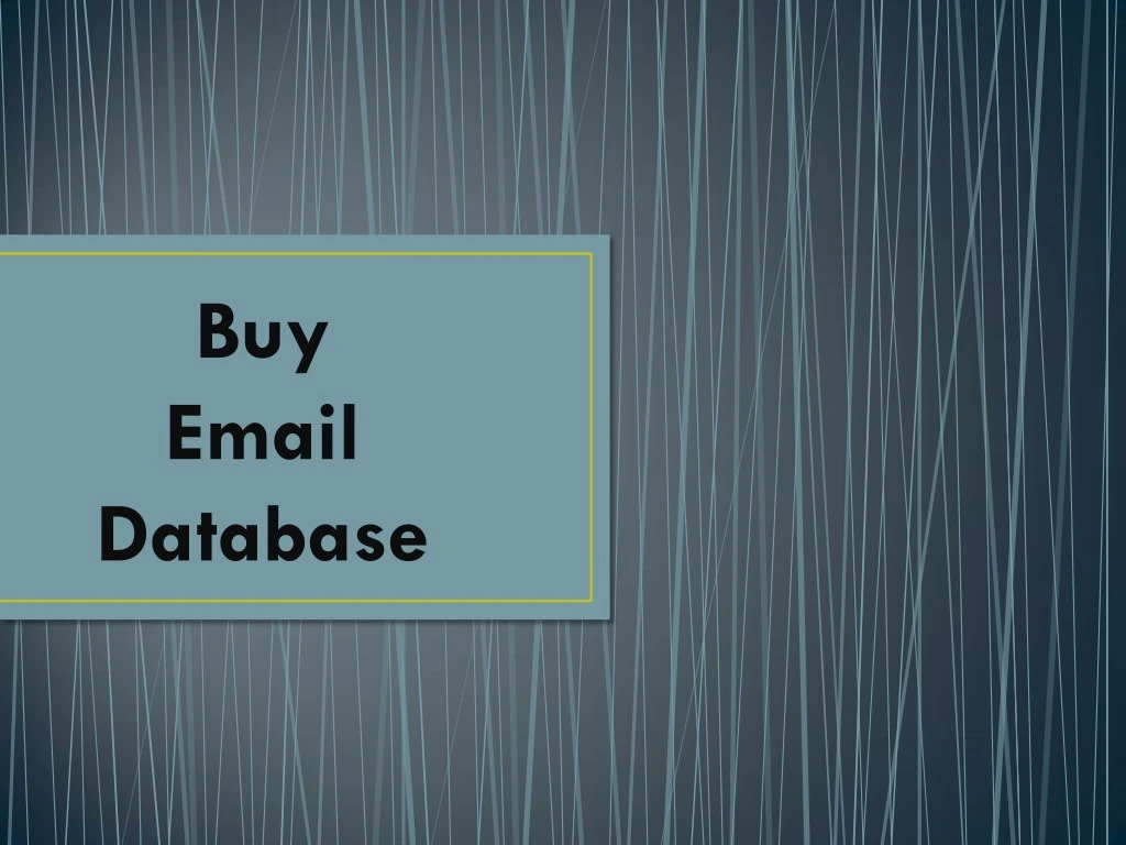buy email database