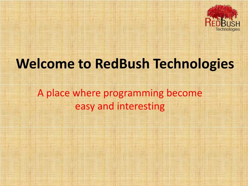 welcome to redbush technologies