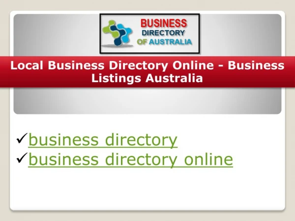 online business listing Australia
