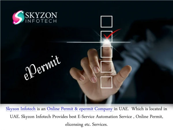 EPermits - Planning & Community Development - Skyzon Infotech