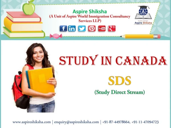 SDS Program Canada |Intake May 2019 Admissions In Canadian Universities | Aspire Shiksha
