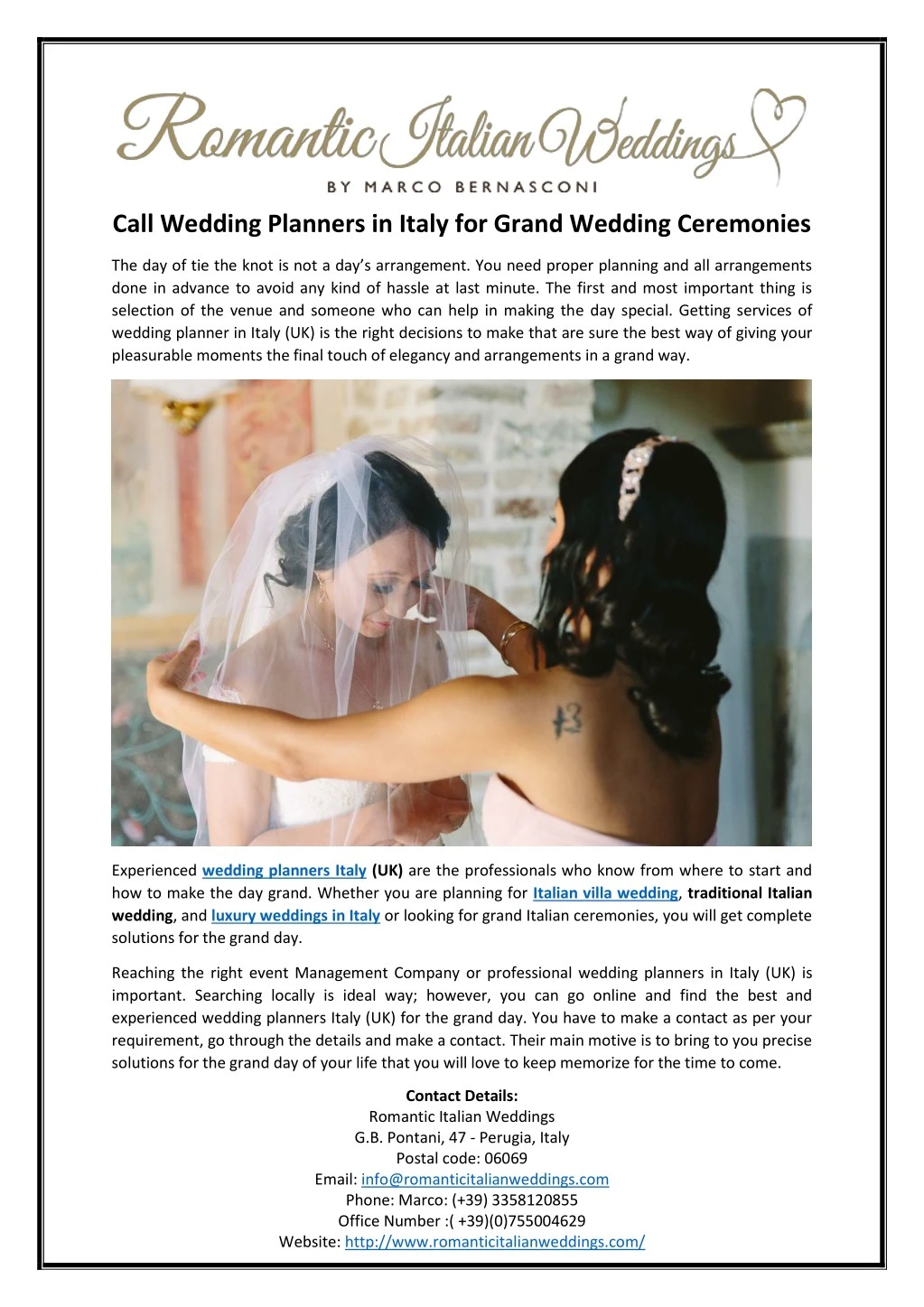 call wedding planners in italy for grand wedding