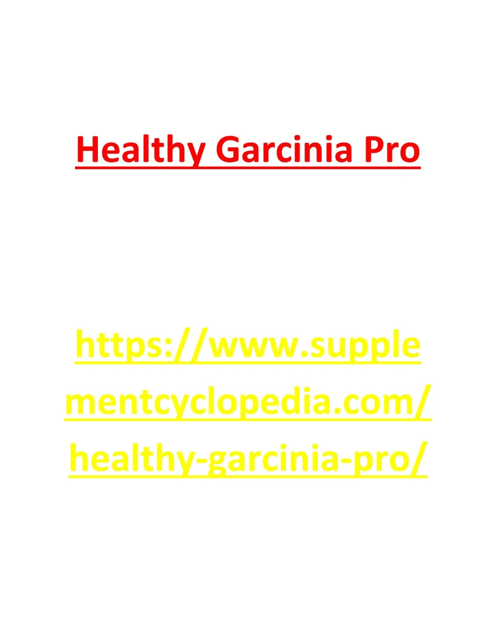 healthy garcinia pro