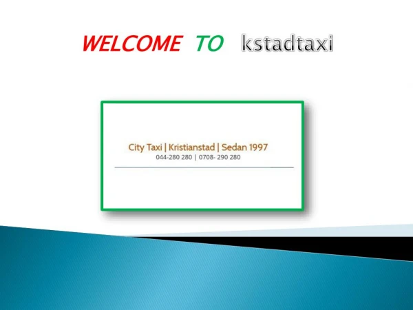 Billig Taxi | Taxi I Kristianstad| Taxi Kristianstad Flygplats | City Taxi