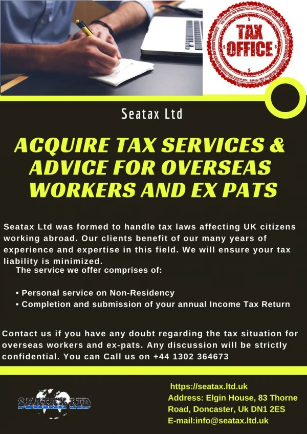 Acquire Tax Services & Advice for Overseas Workers and Ex Pats