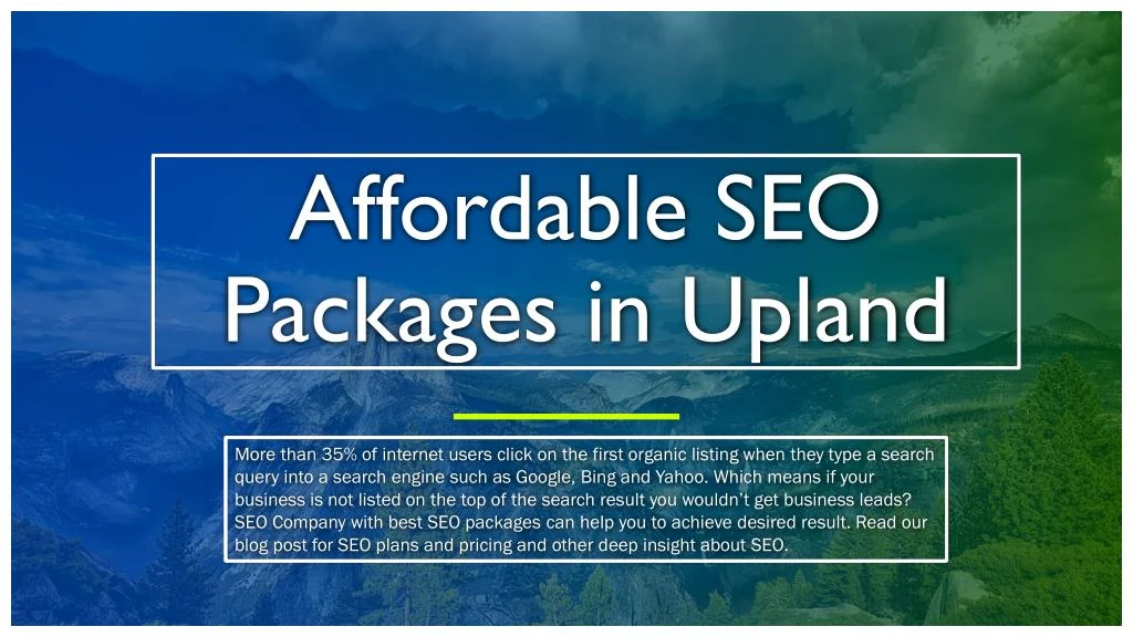 affordable seo packages in upland