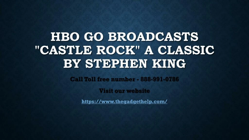 hbo go broadcasts castle rock a classic by stephen king