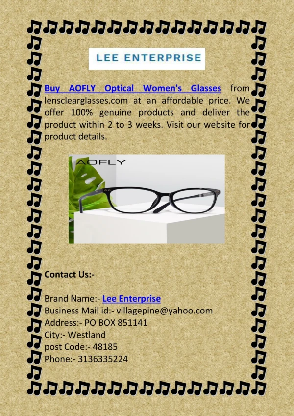 Buy AOFLY Optical Women's Glasses Online