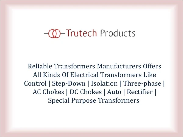 Transformer Manufacturers In Pune