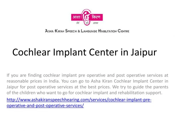 Cochlear Implant Center in Jaipur