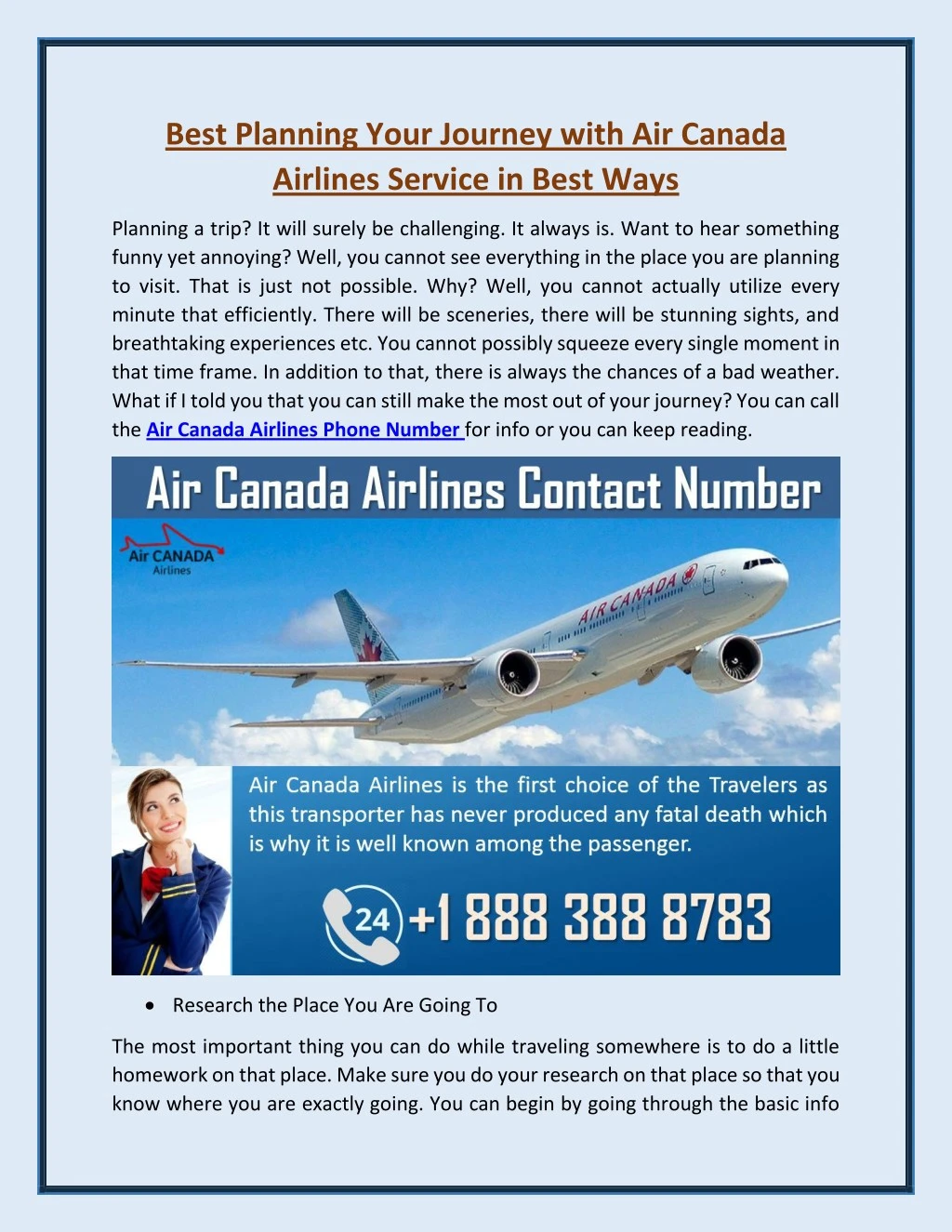 best planning your journey with air canada