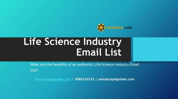 Life Science Industry Email List