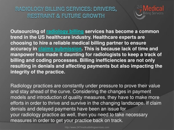 Radiology Billing Services: Drivers, Restraint & Future Growth