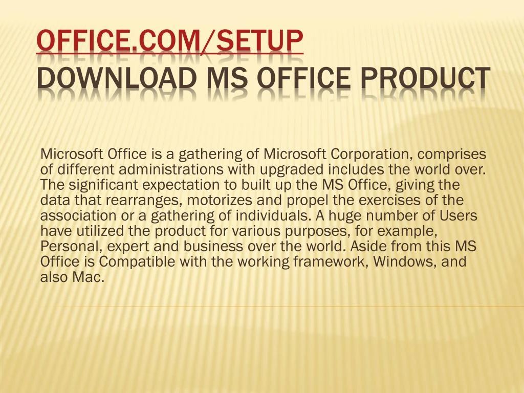 office com setup download ms office product