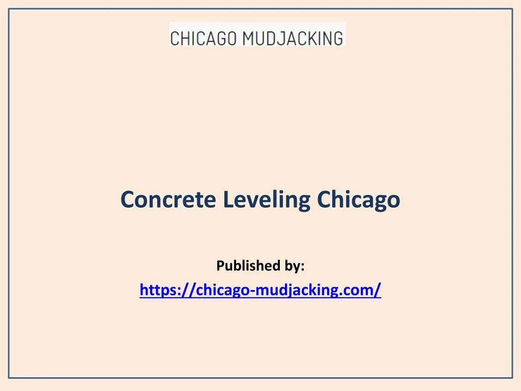 concrete leveling chicago published by https chicago mudjacking com