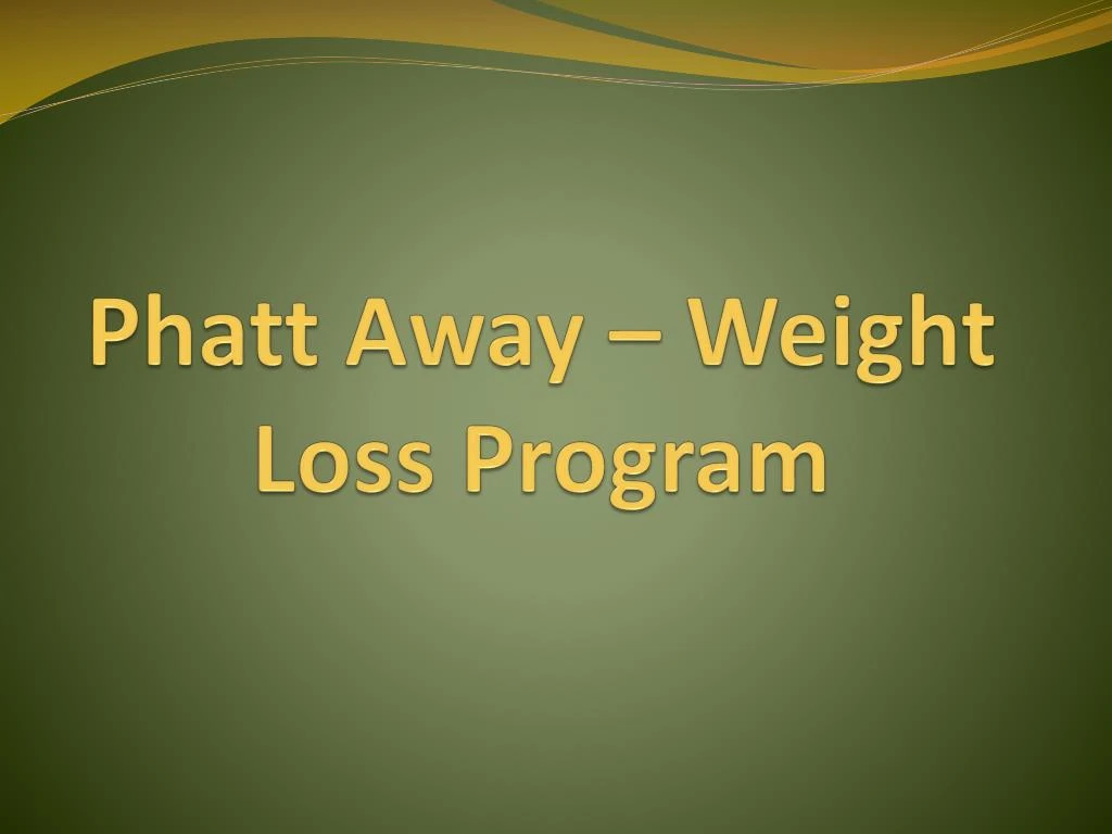 phatt away weight loss program