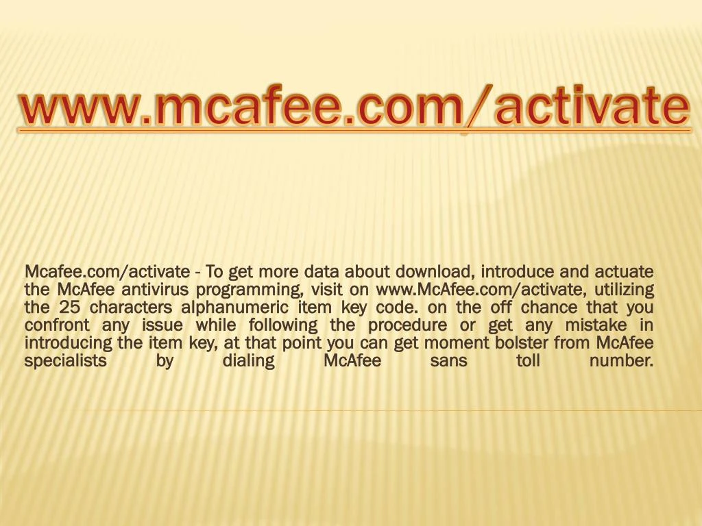 www mcafee com activate