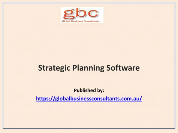 Strategic Planning Software