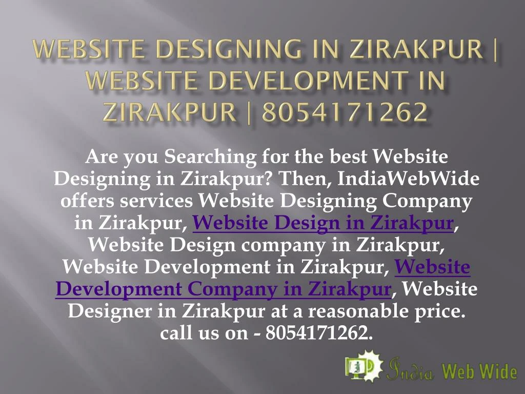 website designing in zirakpur website development in zirakpur 8054171262