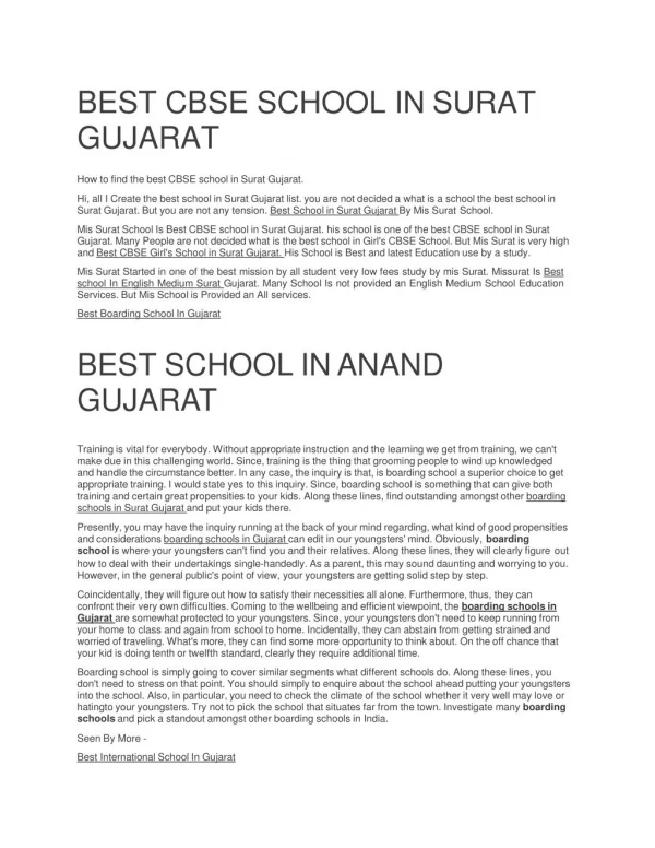 Top 10 Boarding School In Surat Gujarat And Anand Gujarat