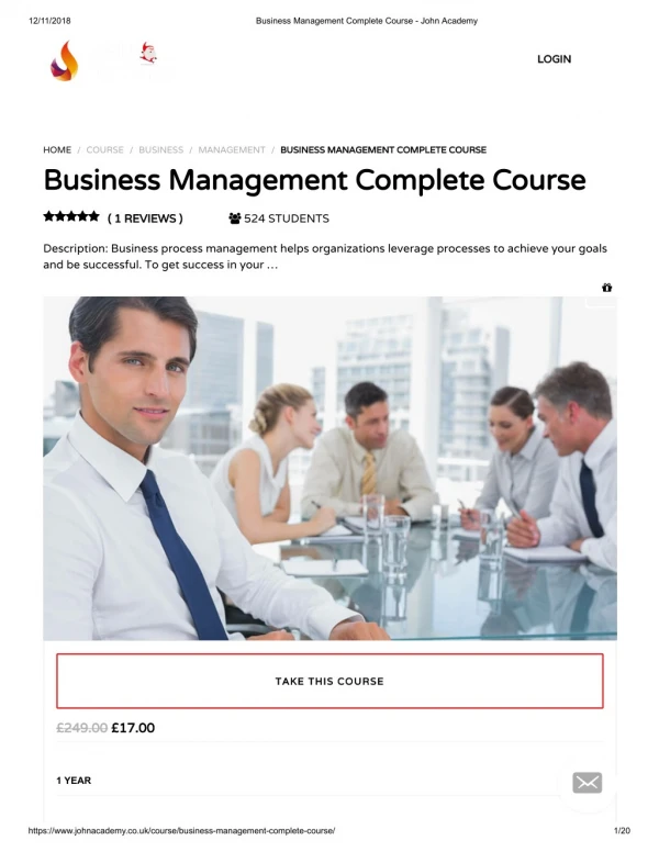 Business Management Complete Course - John Academy