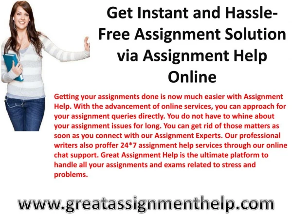 Need Assignment Help? Connect with Professionals Writers