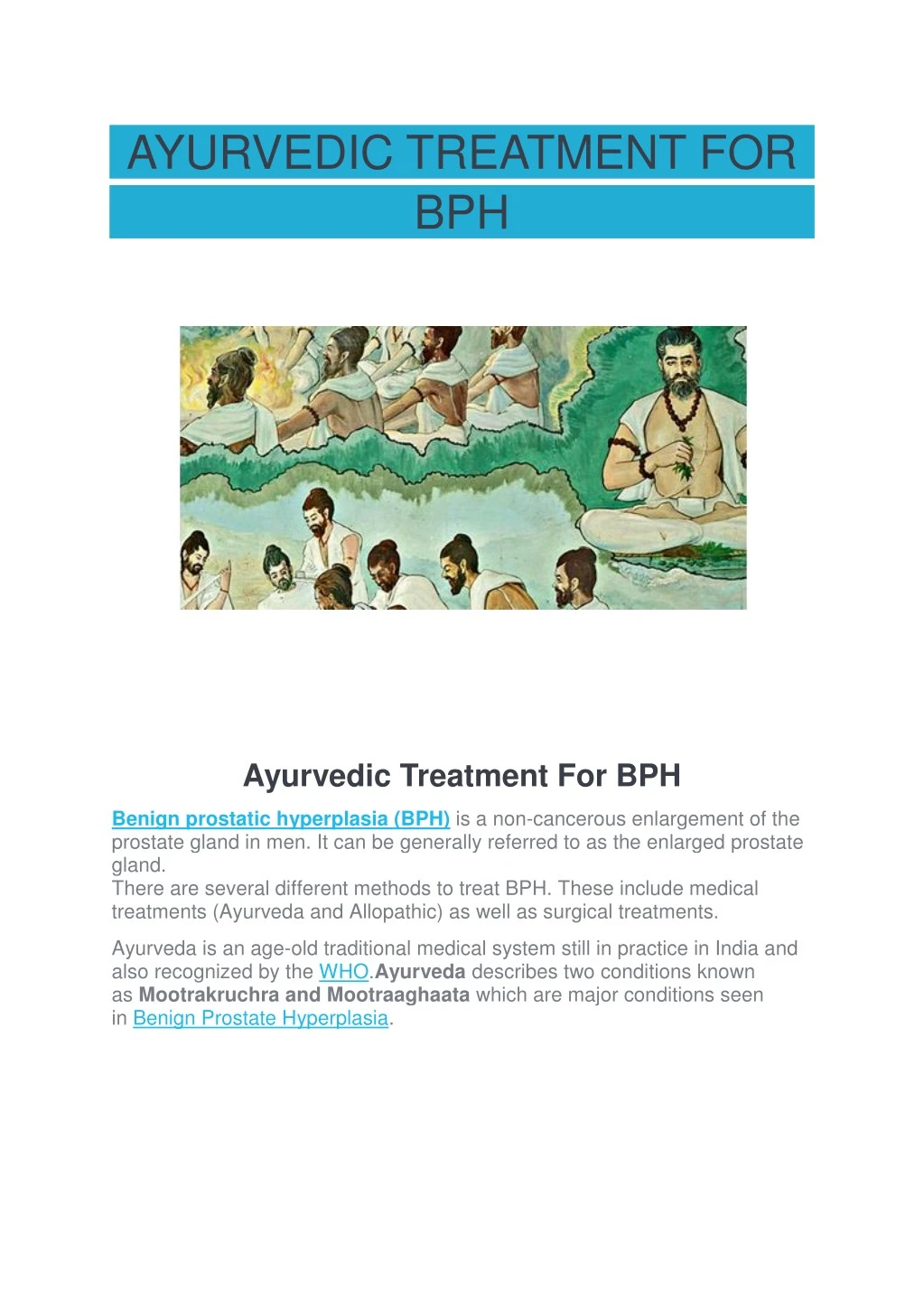 ayurvedic treatment for bph