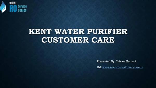 kent water purifier Customer Care