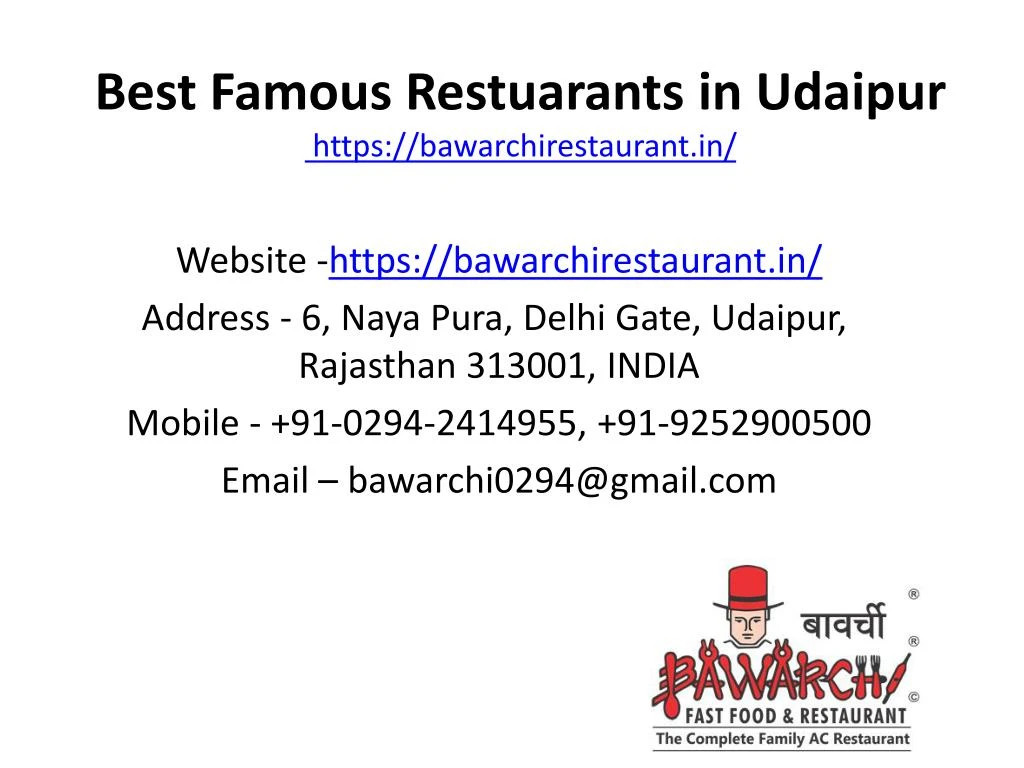 best famous restuarants in udaipur https bawarchirestaurant in