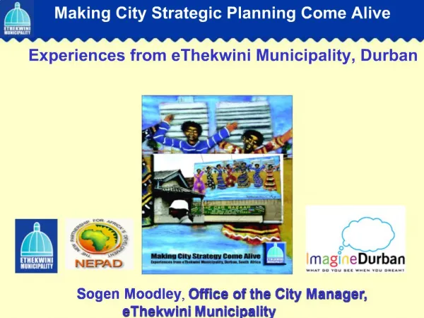 Sogen Moodley, Office of the City Manager, eThekwini Municipality