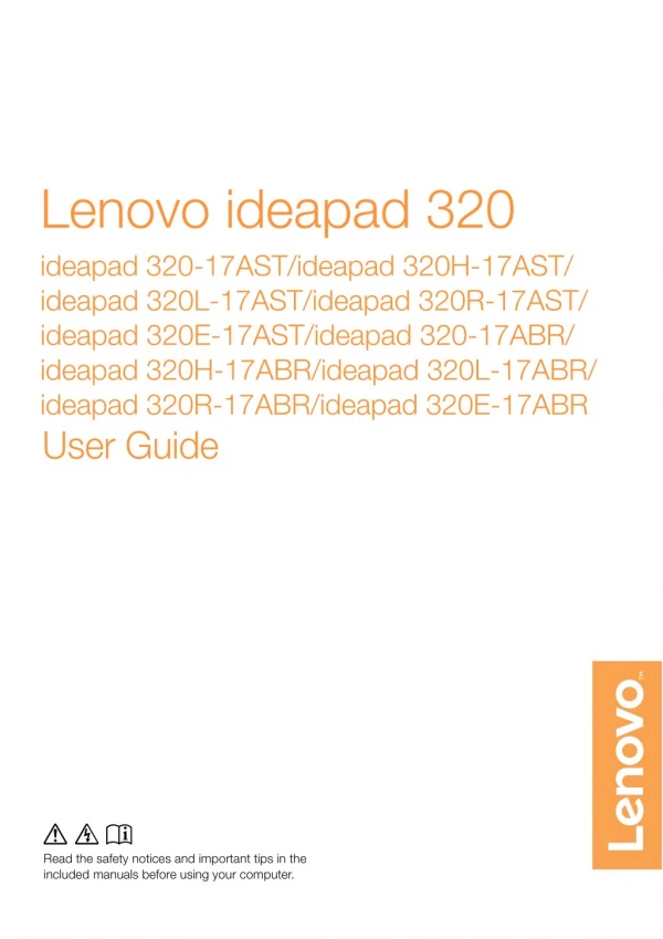 Lenovo ideapad 320-17AST&ABR User Guide - Etilize
