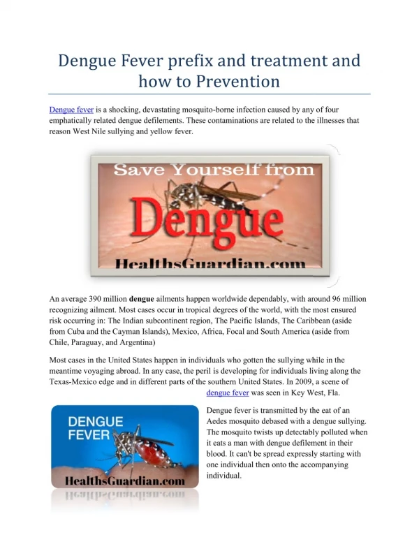 Dengue Fever