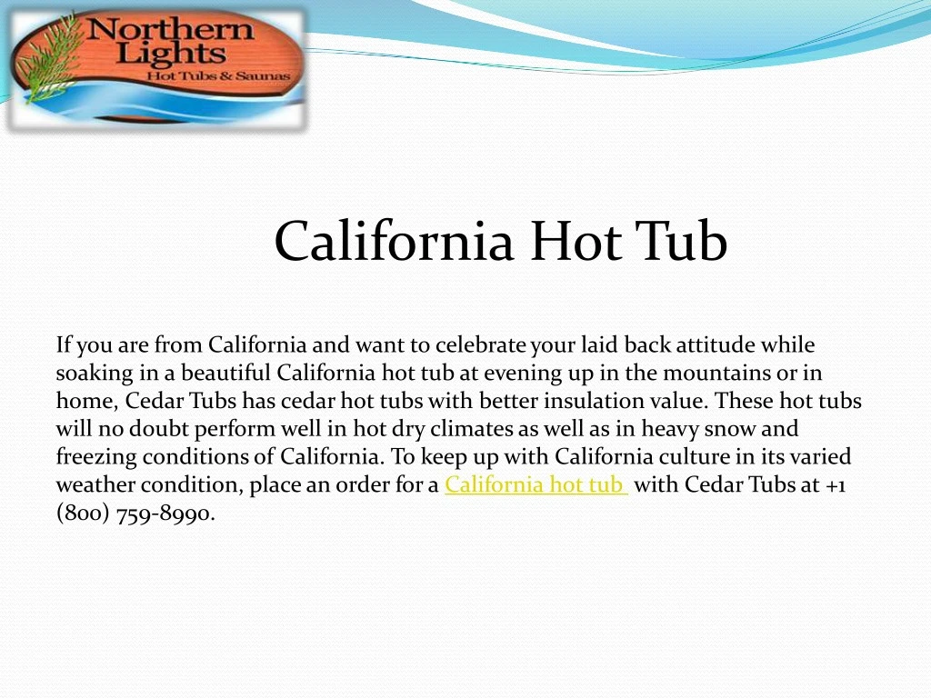 california hot tub