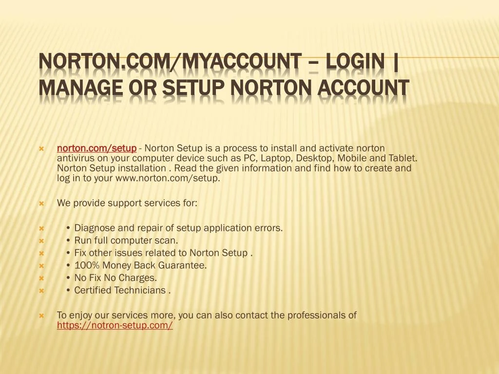 norton com myaccount login manage or setup norton account