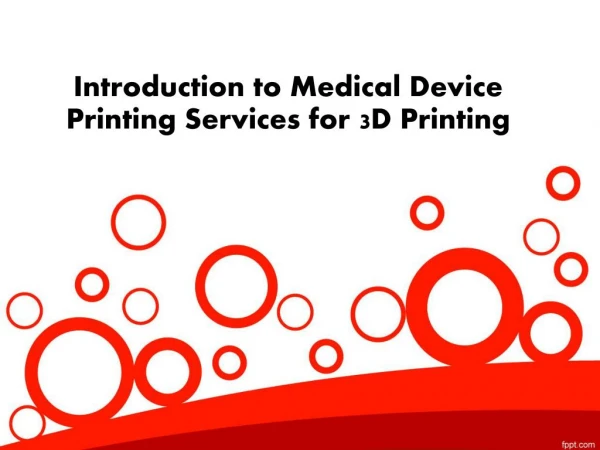 Medical Device Printing Services