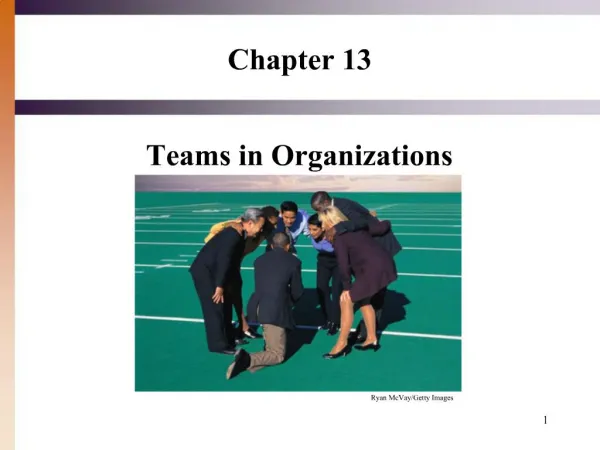 Teams in Organizations