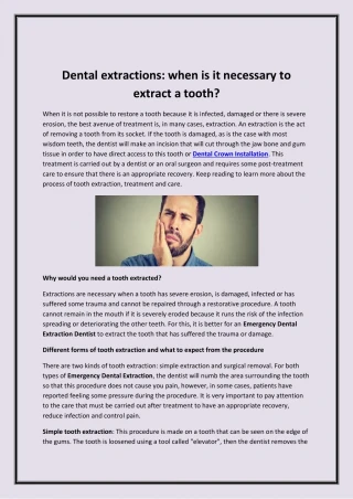 Dental extractions when is it necessary to extract a tooth - slide 1