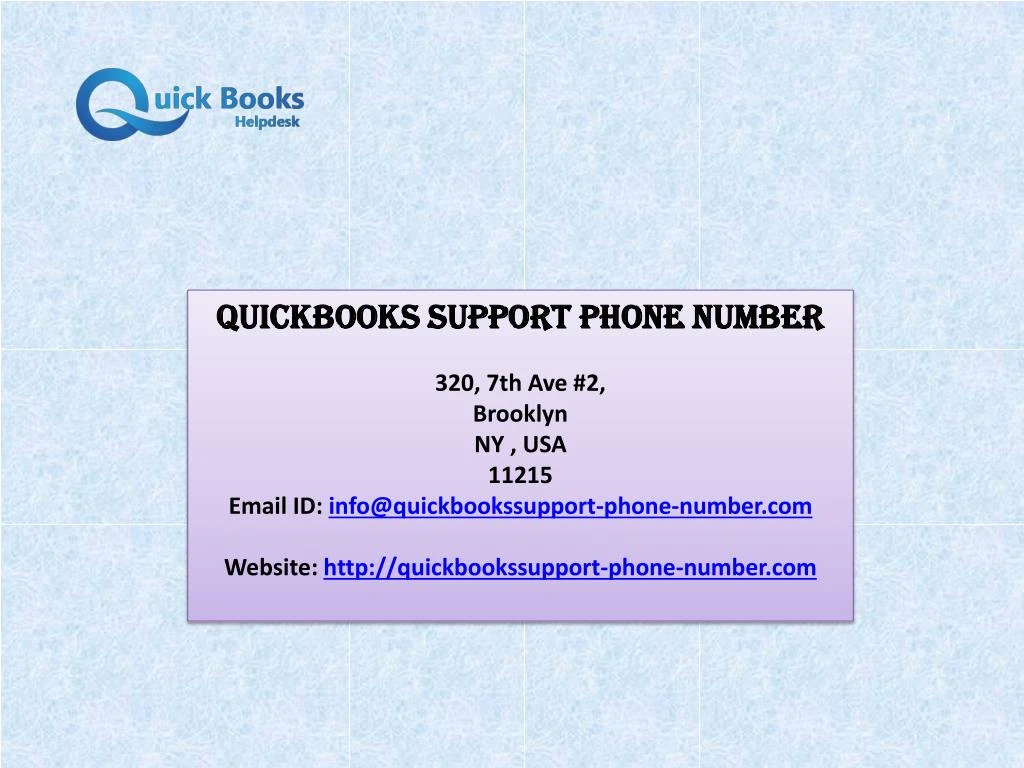 quickbooks support phone number