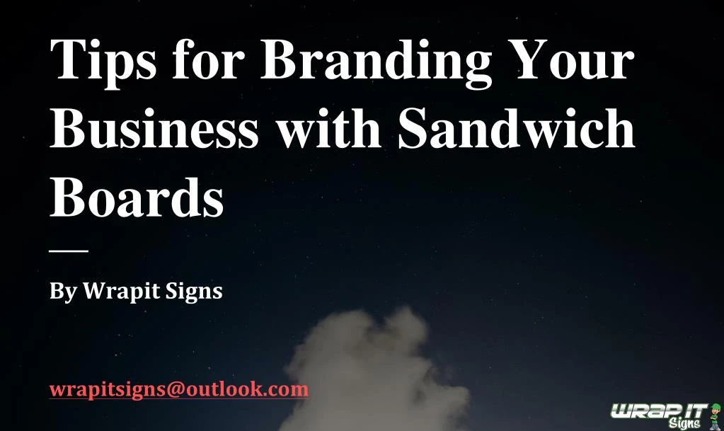tips for branding your business with sandwich boards