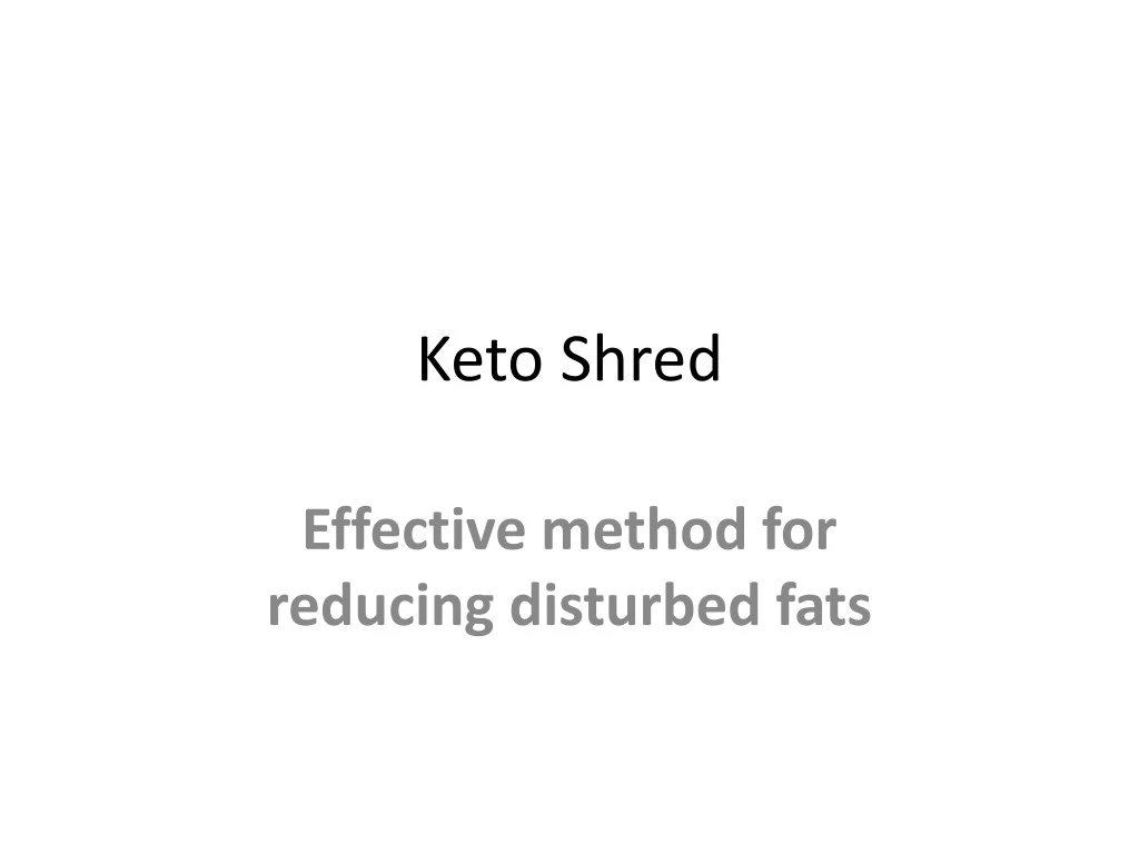 keto shred