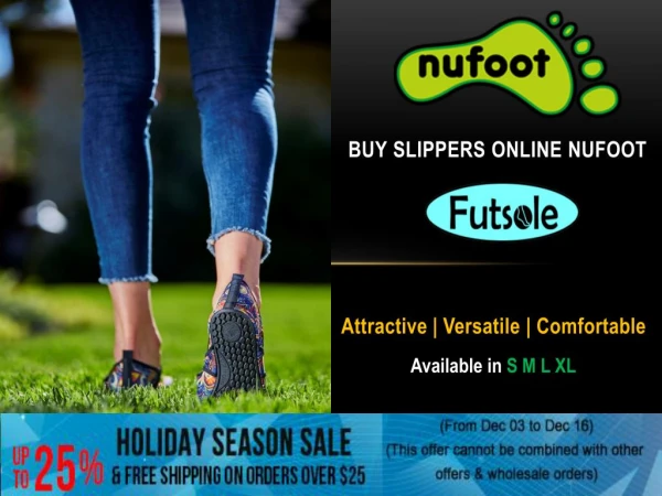 Buy Slippers Online Nufoot USA - UP To 25% OFF