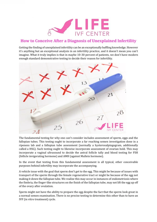 How to Conceive After a Diagnosis of Unexplained Infertility