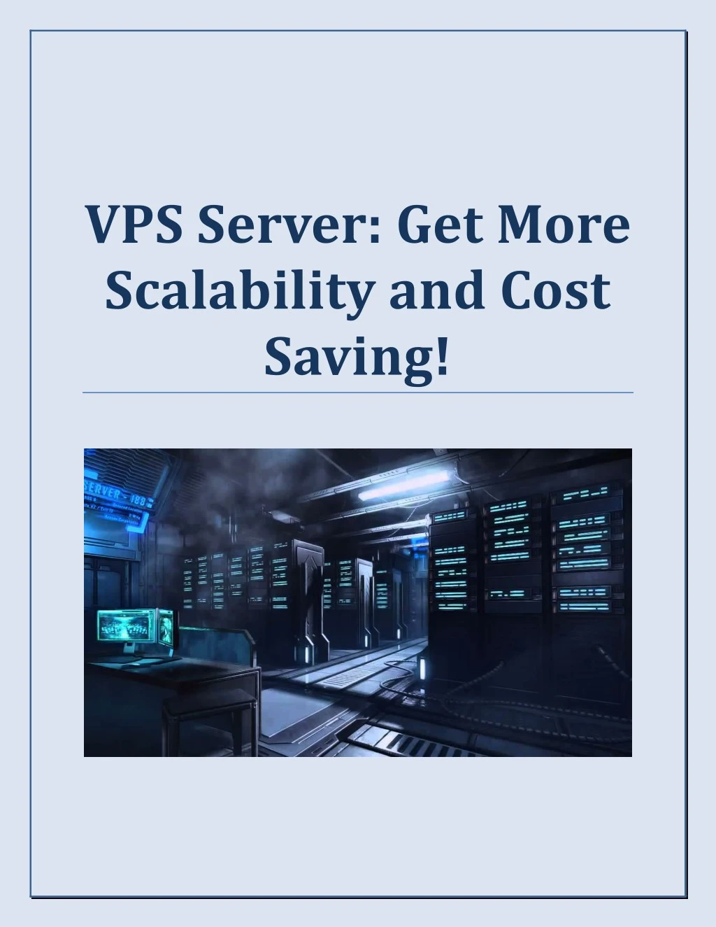 vps server get more scalability and cost saving