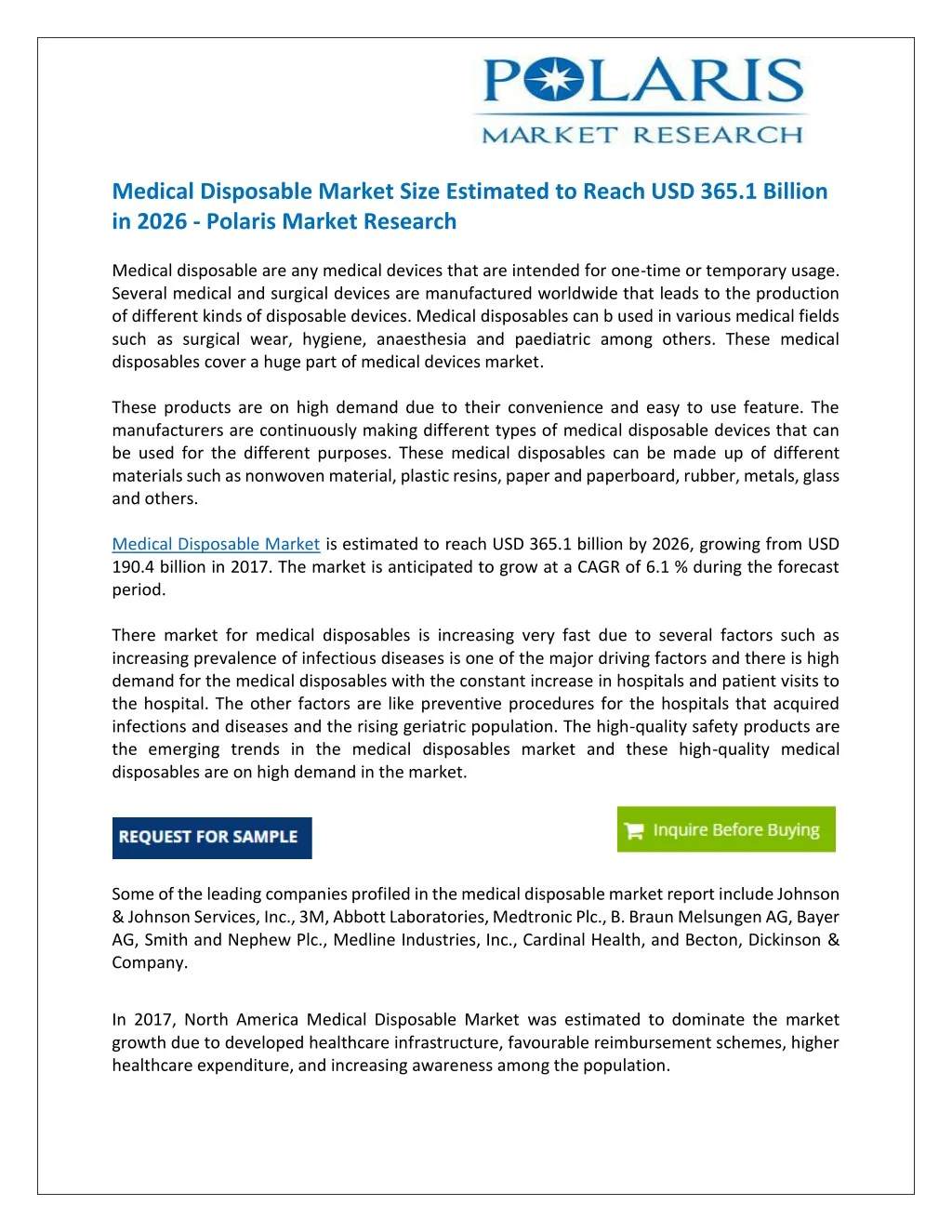 medical disposable market size estimated to reach