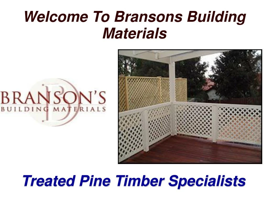 welcome to bransons building materials