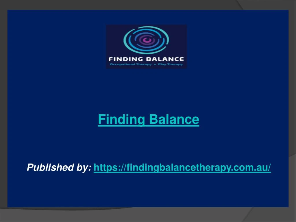 finding balance published by https