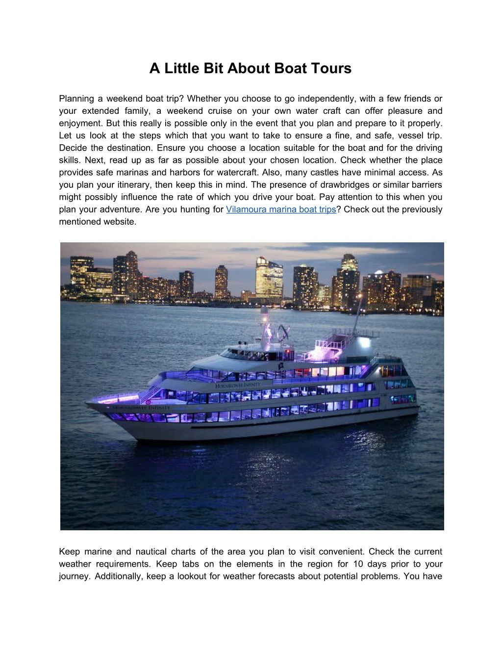 a little bit about boat tours planning a weekend